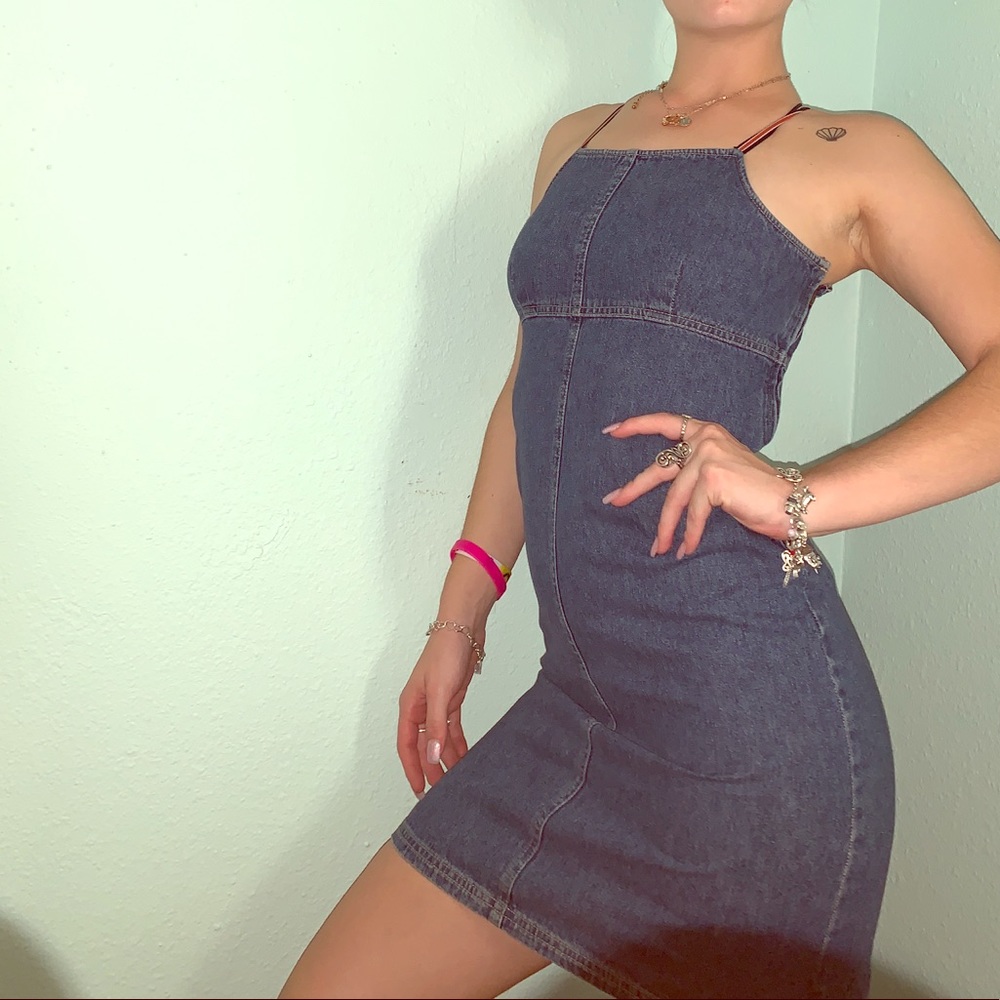 American eagle blue denim dress